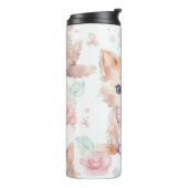 Cute Fluffy Kittens with Pink Roses タンブラー (回転左)