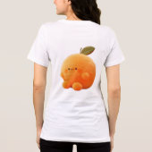 Cute Fluffy Orange Sprite with Tiny Limbs Women's  トライブレンドＴシャツ (裏面)