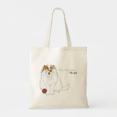 Cute Fluffy Persian Cat Funny Meow Blue トートバッグ (裏面)