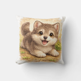 Cute Fluffy Puppy Kawaii Dog Cozy Animal Gift Pill クッション