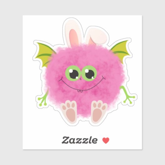 Cute fluffy rabbit monster シール (シート)