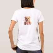 Cute Fluffy Teddy Bear with Heart  Valentine Tシャツ (裏面)