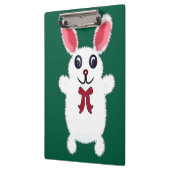 Cute Fluffy White Bunny Rabbit with Red Bow - Chri クリップボード (左)