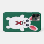 Cute Fluffy White Bunny Rabbit with Red Bow - Chri Case-Mate iPhoneケース (裏面(横))