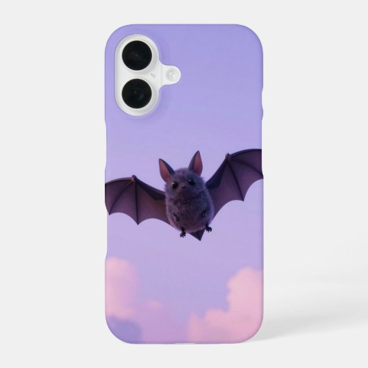 Cute Flying Bat Pastel Sky Phone Case iPhone 16ケース (裏面)
