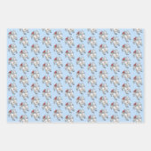 Cute Flying Christmas Goat ラッピングペーパーシート (正面2)