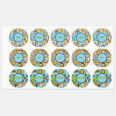 cute food container labels ラベル (シート)