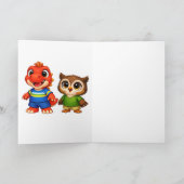 Cute food that Easter bunny card fun trio spring g カード (内部)