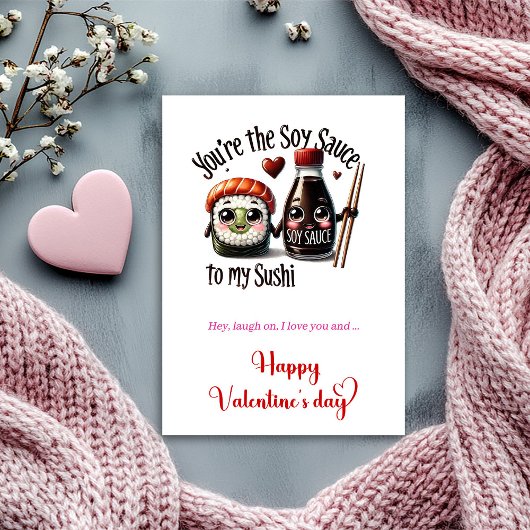 Cute Food Valentine Card with Sweet Funny Quote シーズンカード