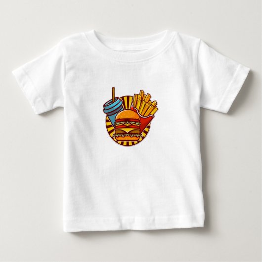 Cute Foodie Baby Bodysuit – Adorable & Tasty Fun! ベビーTシャツ (正面)