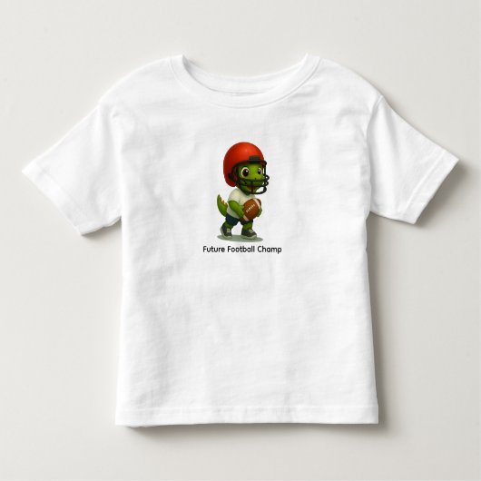 Cute Football Dino Shirt for toddlers トドラーTシャツ (正面)