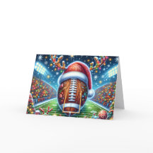 Cute Football with Reindeer Antlers Christmas