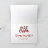 Cute Football with Reindeer Antlers Christmas シーズンカード (内部)