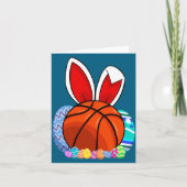 Cute For Basketball Easter Egg Bunny カード (正面)