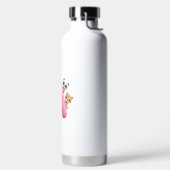 Cute Forest Animals Pink Balloon Letter A Kids ウォーターボトル (左面)