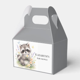 Cute Forest Baby Raccoon Baby Shower Favor フェイバーボックス