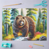 Cute Forest brown bear 薄葉紙 (クラフト)