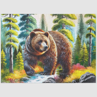 Cute Forest brown bear 薄葉紙