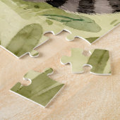 Cute Forest Friends Bear Fox Raccoon Watercolor ジグソーパズル (側面)