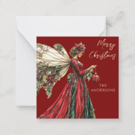 Cute Forestcore Holiday Fairy Holiday  ノートカード