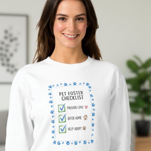 Cute Foster Family Birthday Rescue Checklist スウェットシャツ