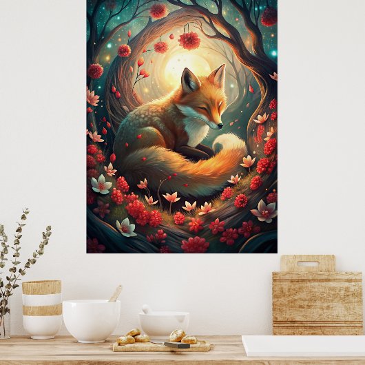 Cute Fox ポスター (キッチン)