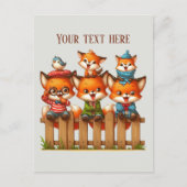Cute Fox animal lovers Postcard ポストカード (正面)