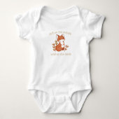 Cute Fox Baby –"Bib Soft on the Outside" ベビーボディスーツ (正面)