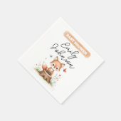 Cute fox baby shower  スタンダードカクテルナプキン (角)