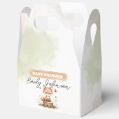 Cute fox baby shower  フェイバーボックス (見開き)