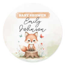 Cute fox baby shower