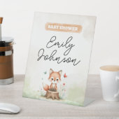 Cute fox baby shower  台座サイン (インサイチュ)