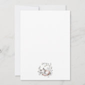 Cute Fox Baby Shower 招待状 (裏面)