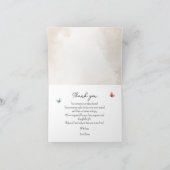 Cute fox baby shower invitation  サンキューカード (内部)