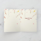 Cute Fox Birthday Card for Kids カード (内部)
