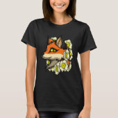 Cute Fox Bitcoin  Idea Fox With Flowers Loves Bitc Tシャツ (正面)
