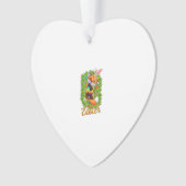 Cute Fox Bunny Ears Happy Easter Fox with Easter E オーナメント (正面)