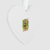 Cute Fox Bunny Ears Happy Easter Fox with Easter E オーナメント (正面)