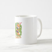 Cute Fox Bunny Ears Happy Easter Fox with Easter E コーヒーマグカップ (正面右)