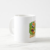 Cute Fox Bunny Ears Happy Easter Fox with Easter E コーヒーマグカップ (正面左)