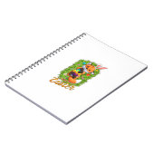 Cute Fox Bunny Ears Happy Easter Fox with Easter E ノートブック (左側)