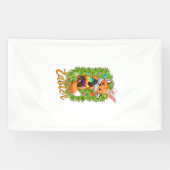 Cute Fox Bunny Ears Happy Easter Fox with Easter E 横断幕 (横)