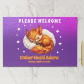 Cute Fox Cub Asleep in Starry Night Sky ペーパーパッド (インサイチュ)