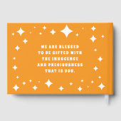 Cute Fox Cub Asleep in Starry Sky Baptism ゲストブック (裏面)