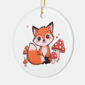 Cute Fox Design – Adorable & Whimsical Artwork  セラミックオーナメント (左)