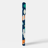 Cute Fox Face Forest Leaf Pattern Monogram Case-Mate iPhoneケース (裏面 / 右)