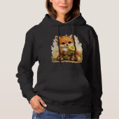 Cute Fox Flower Hoodie – Kawaii Animal Gift パーカ (正面)