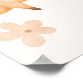 Cute Fox Flying Balloon First Birthday Welcome     ポスター (角)