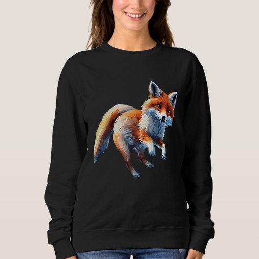 Cute fox for men women ladies foxes lovers fox ani スウェットシャツ (正面)