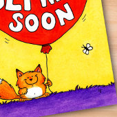 Cute Fox Get Well Soon  ポストカード